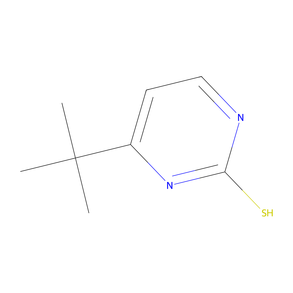 4-tert-butyl-1H-pyrimidine-2-thione molecular structure, CAS 66522-11-0