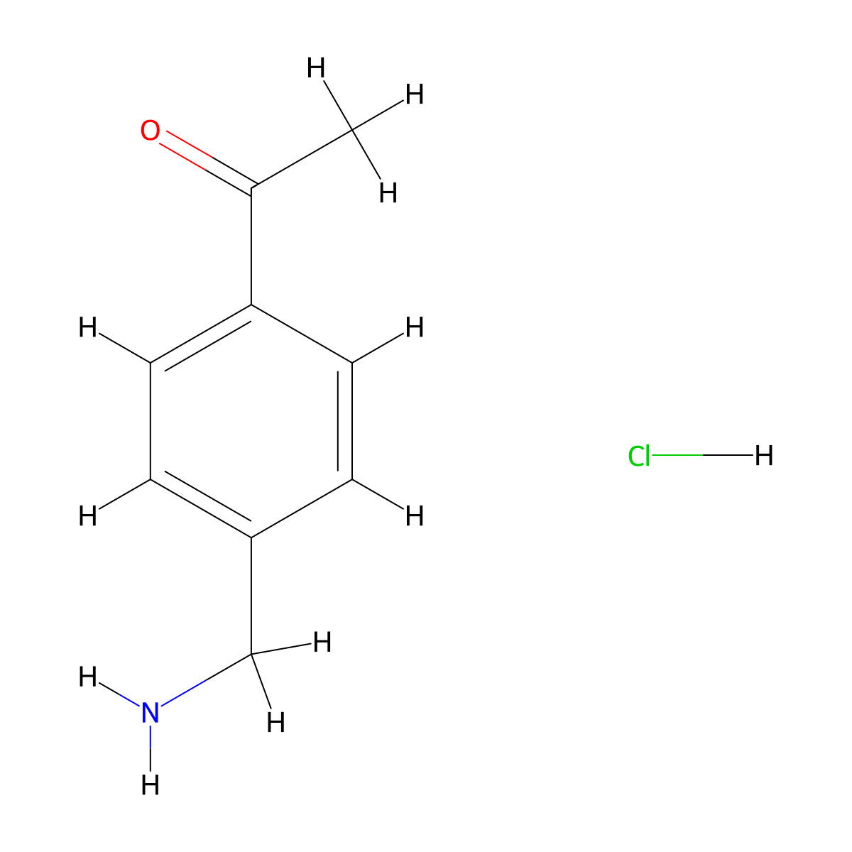 1-[4-(Aminomethyl)phenyl]ethan-1-one hydrochloride molecular structure, CAS 66522-66-5
