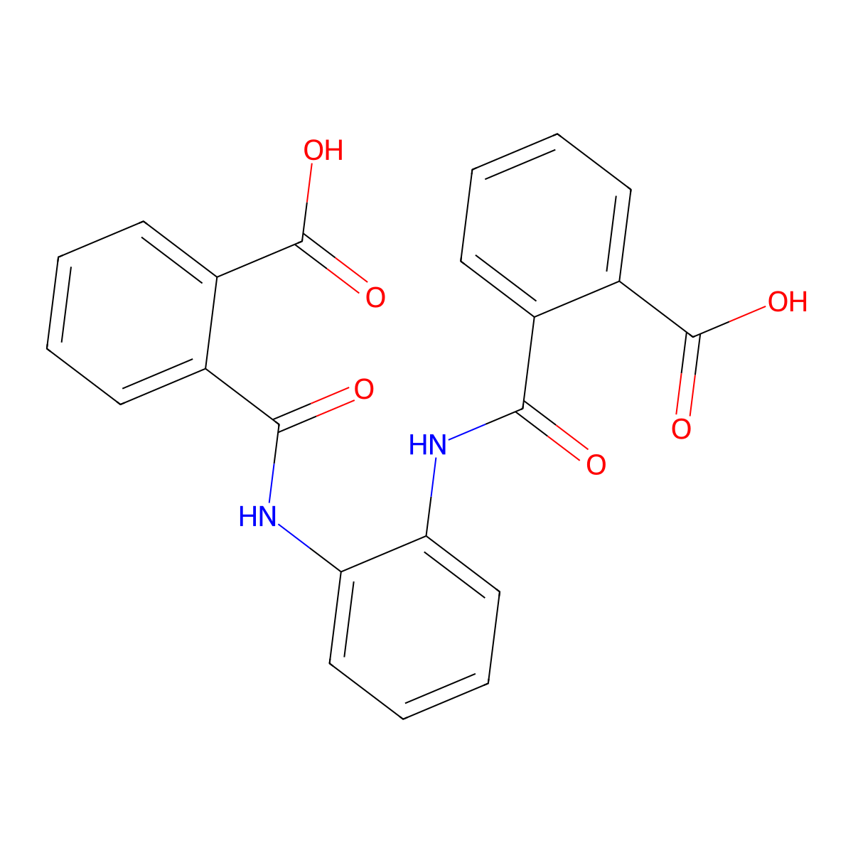 2-((2-((2-Carboxybenzoyl)amino)anilino)carbonyl)benzoic acid molecular structure, CAS 66532-88-5