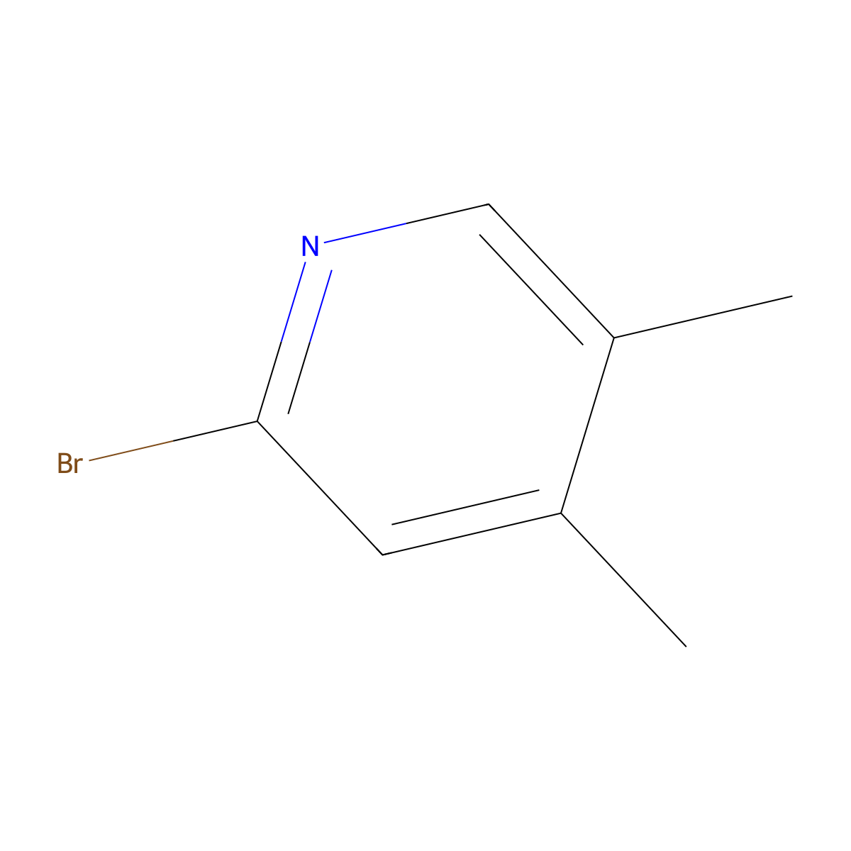 2-Bromo-4,5-dimethylpyridine molecular structure, CAS 66533-31-1