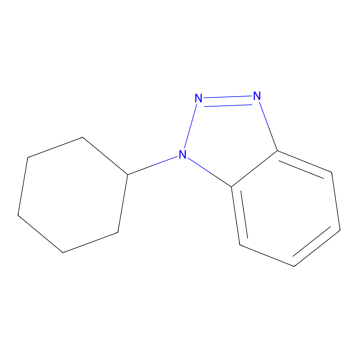 1-Cyclohexyl-1H-benzo[d][1,2,3]triazole molecular structure, CAS 66536-70-7