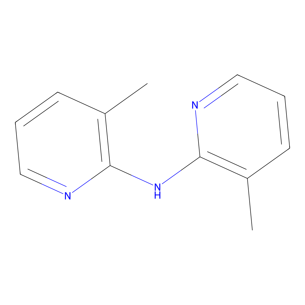 3-methyl-N-(3-methylpyridin-2-yl)pyridin-2-amine molecular structure, CAS 6654-69-9