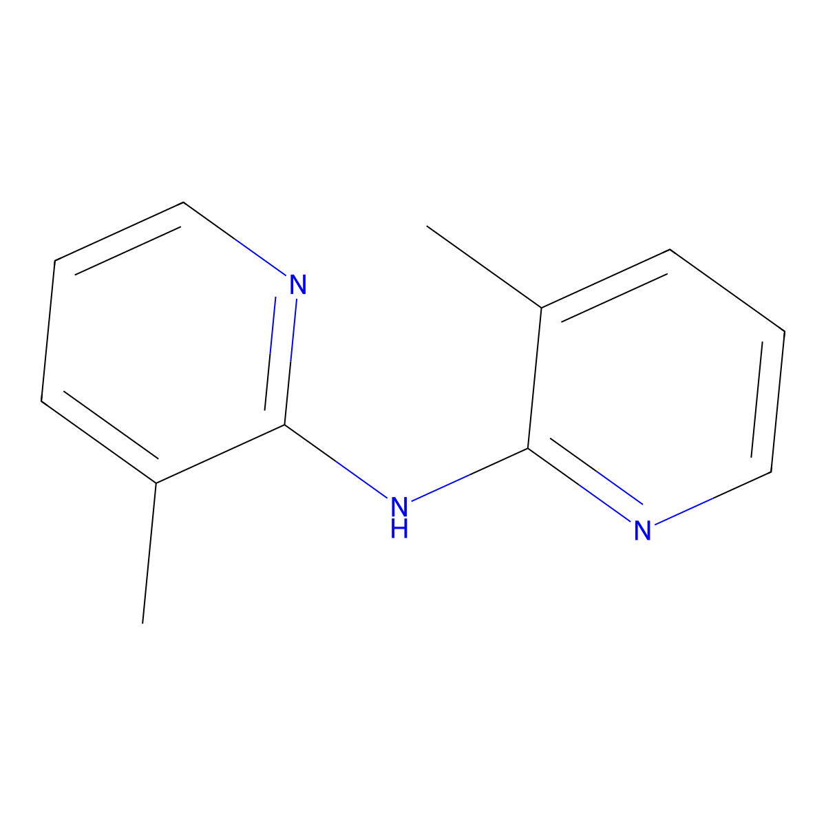 3-methyl-N-(3-methylpyridin-2-yl)pyridin-2-amine molecular structure, CAS 6654-69-9