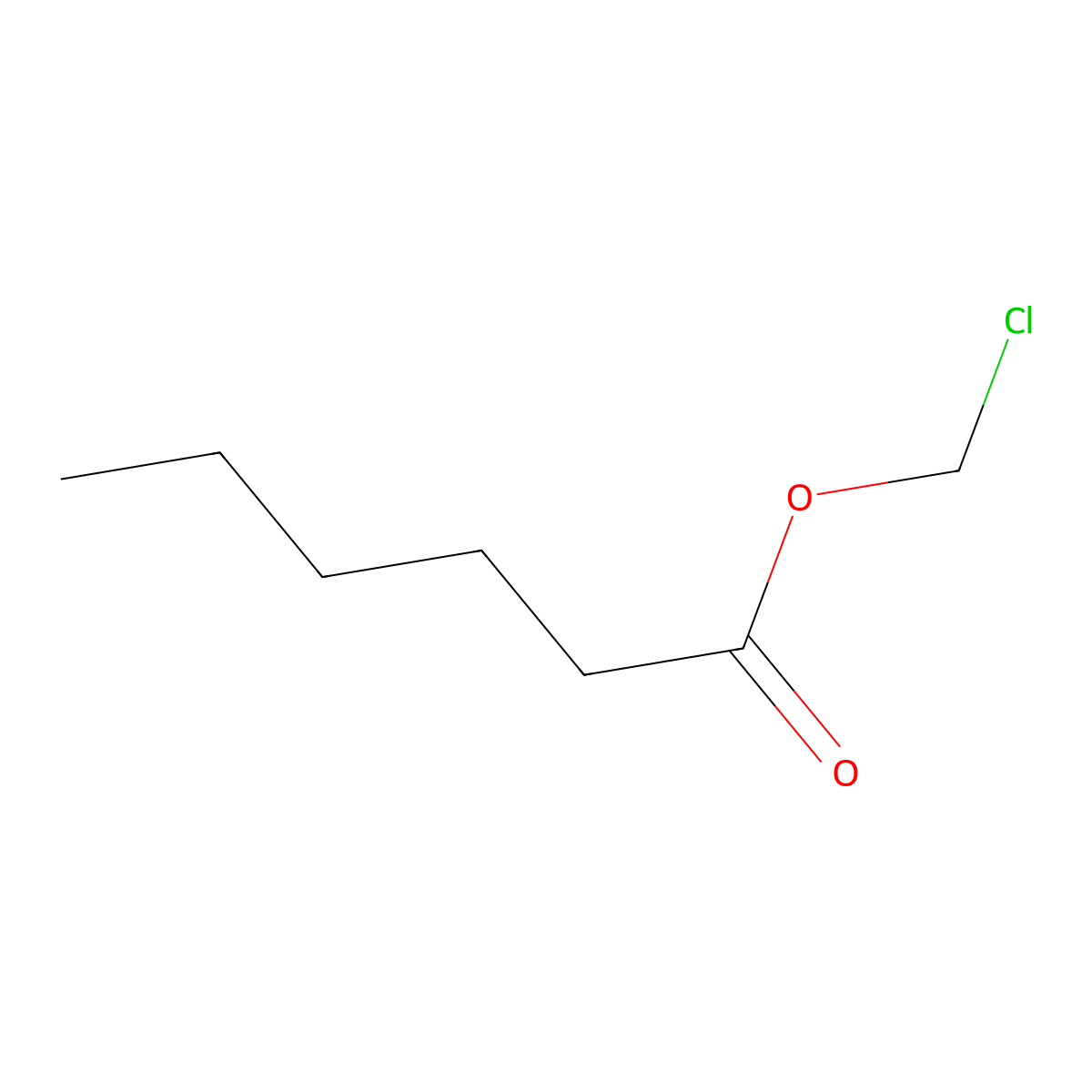 Chloromethyl hexanoate molecular structure, CAS 66542-51-6