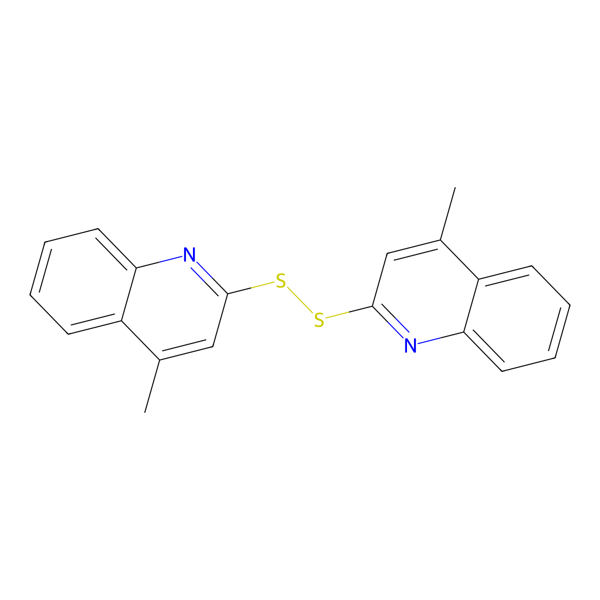 4-Methyl-2-quinolyl disulfide molecular structure, CAS 66546-28-9