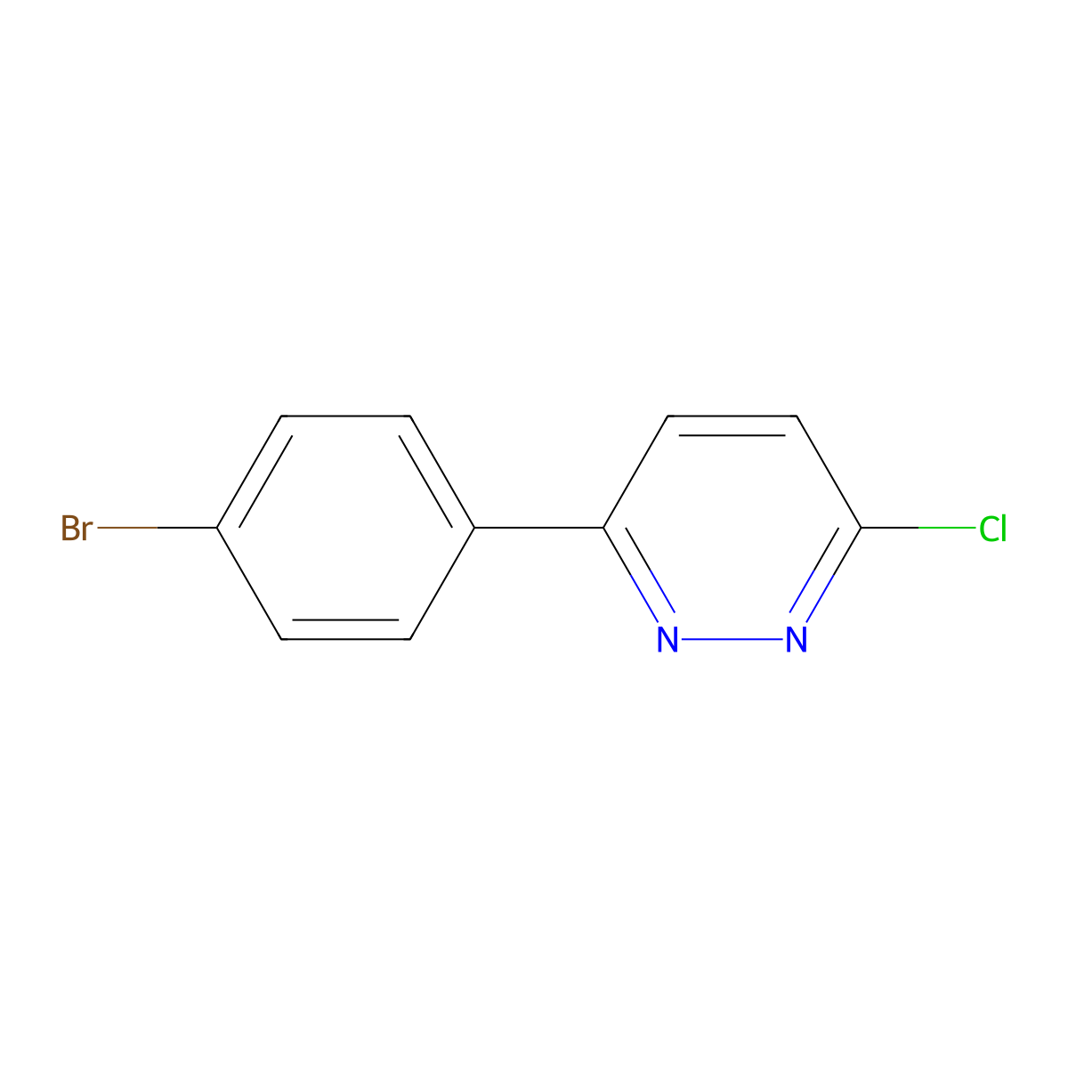 3-(4-Bromophenyl)-6-chloropyridazine molecular structure, CAS 66548-50-3