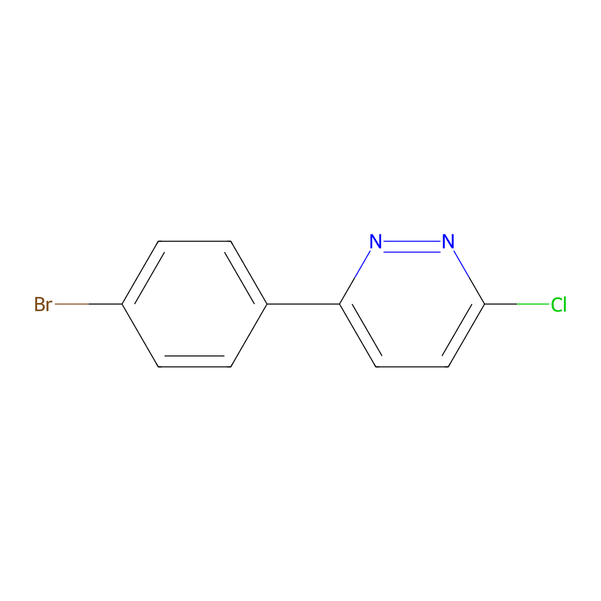 3-(4-Bromophenyl)-6-chloropyridazine molecular structure, CAS 66548-50-3