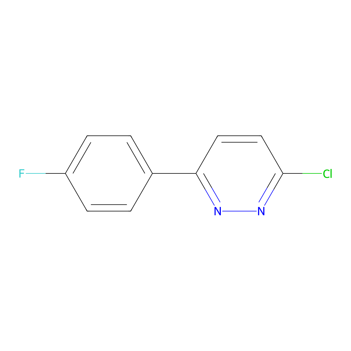 3-Chloro-6-(4-fluorophenyl)pyridazine molecular structure, CAS 66548-52-5