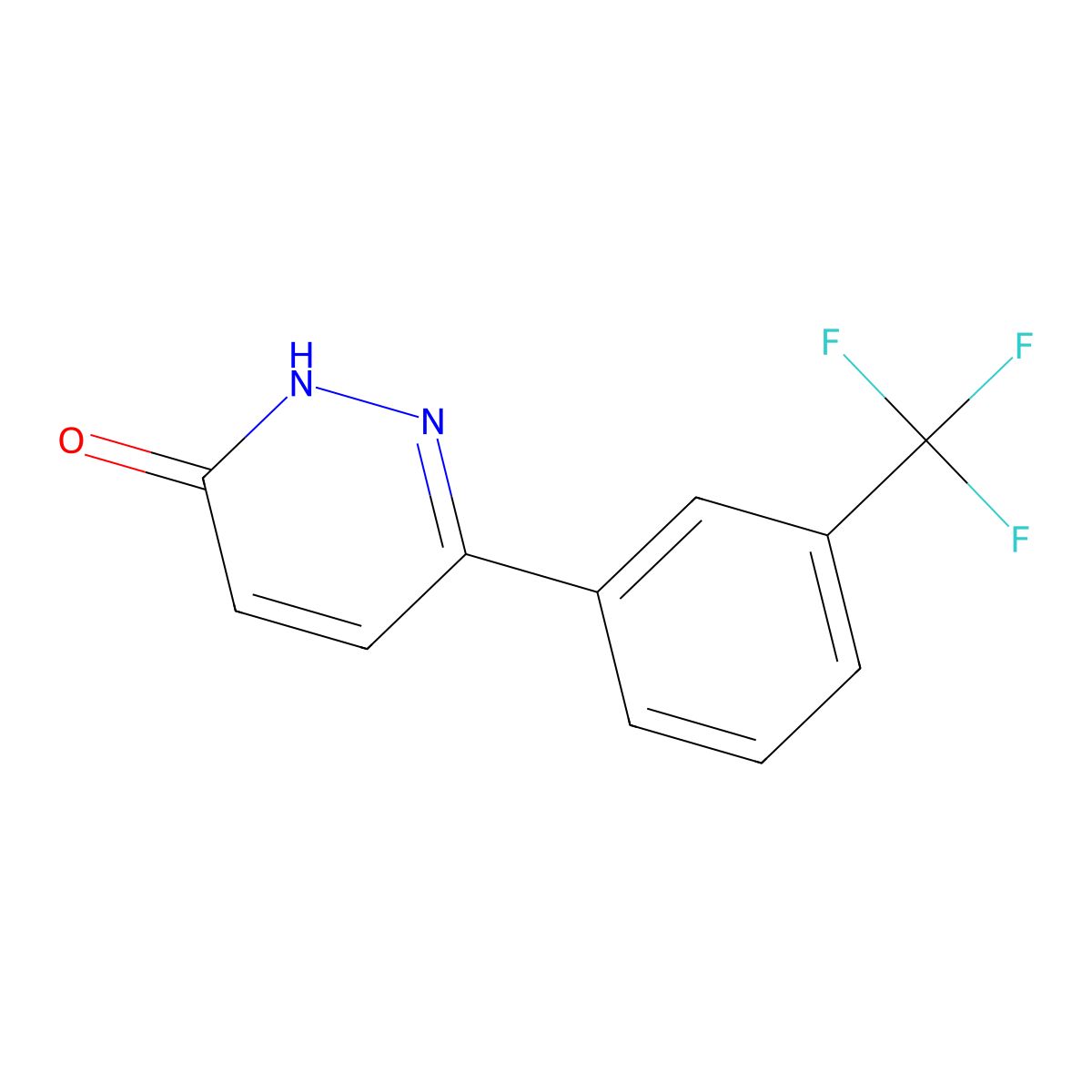 6-[3-(Trifluoromethyl)phenyl]pyridazin-3-ol molecular structure, CAS 66548-62-7