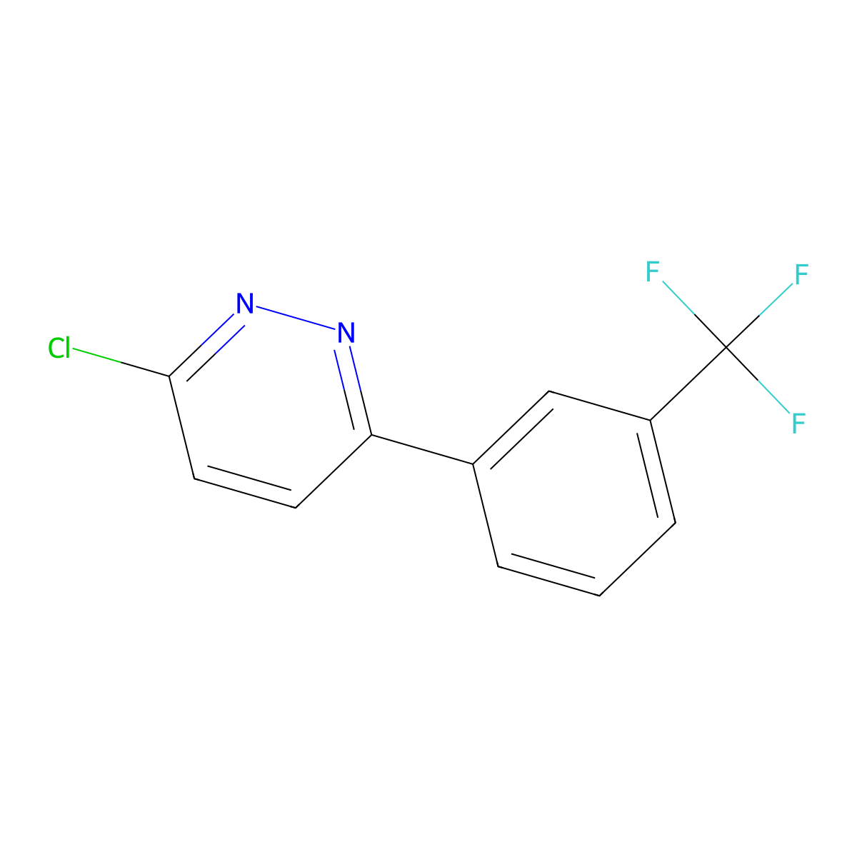 3-Chloro-6-[3-(trifluoromethyl)phenyl]pyridazine molecular structure, CAS 66548-63-8