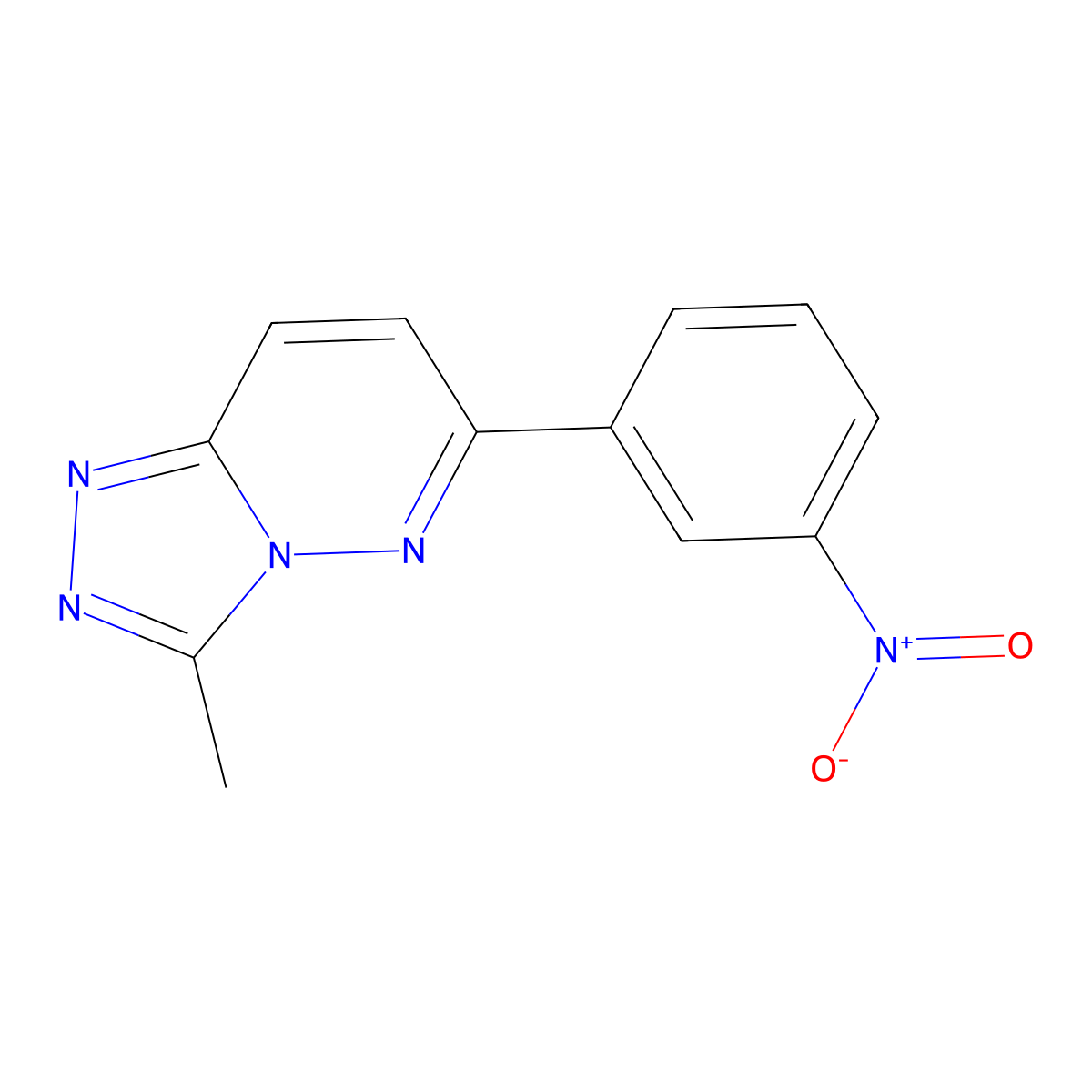 3-Methyl-6-(3-nitrophenyl)-[1,2,4]triazolo[4,3-b]pyridazine molecular structure, CAS 66548-74-1