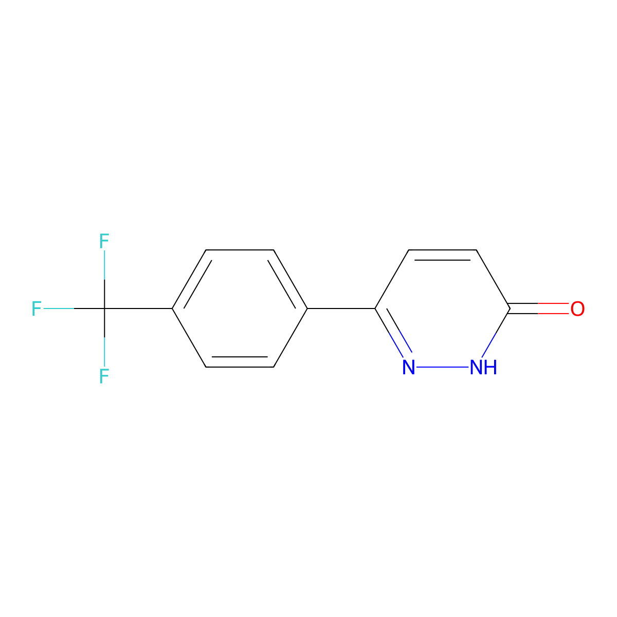 6-(4-(Trifluoromethyl)phenyl)pyridazin-3-ol molecular structure, CAS 66548-87-6