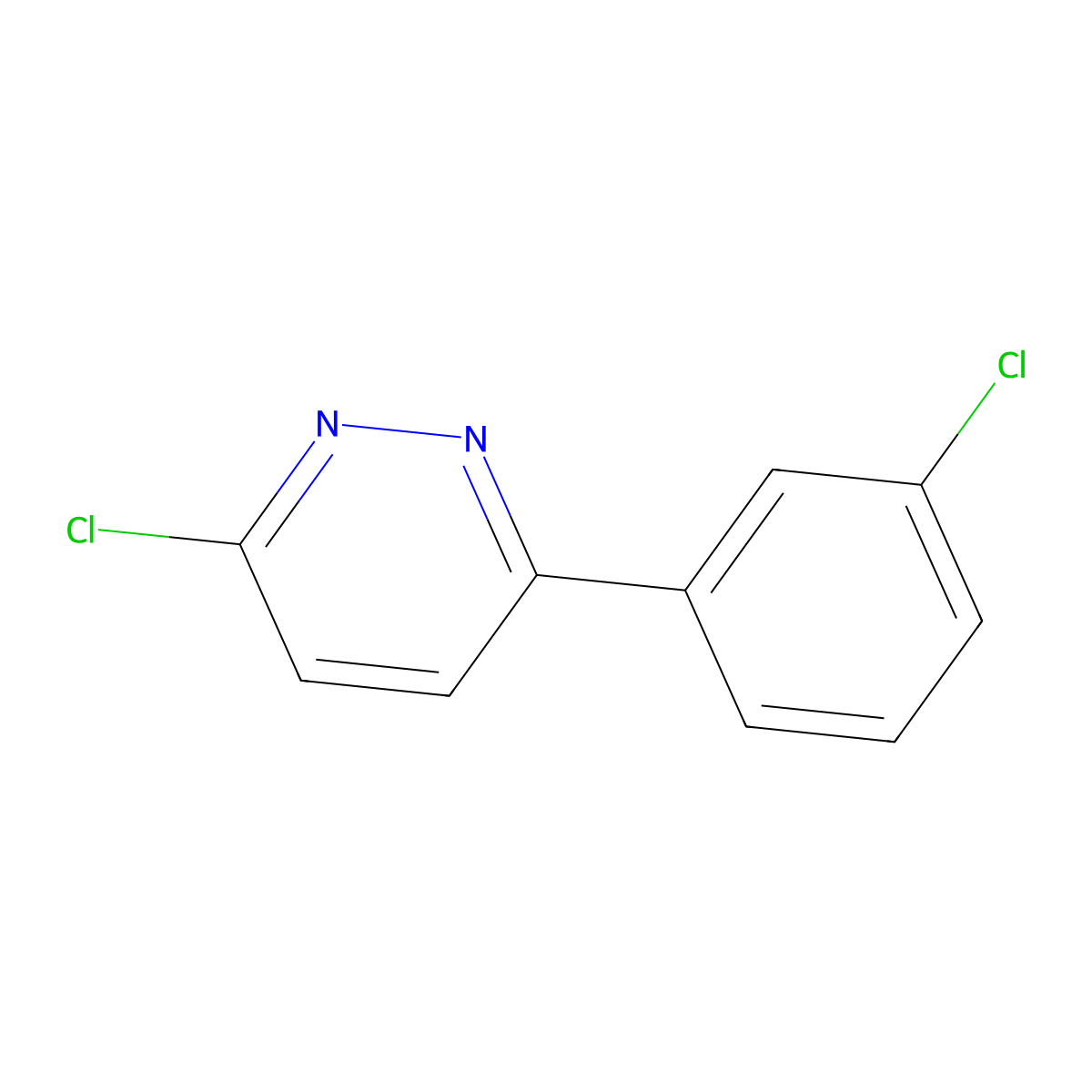 3-Chloro-6-(3-chlorophenyl)pyridazine molecular structure, CAS 66548-94-5