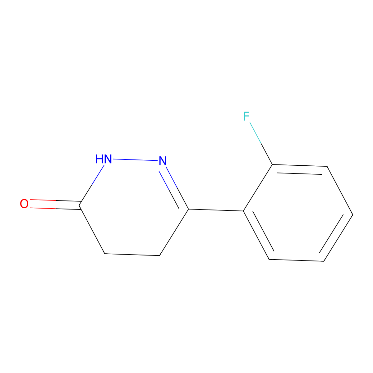 6-(2-fluorophenyl)-4,5-dihydropyridazin-3(2H)-one molecular structure, CAS 66549-04-0