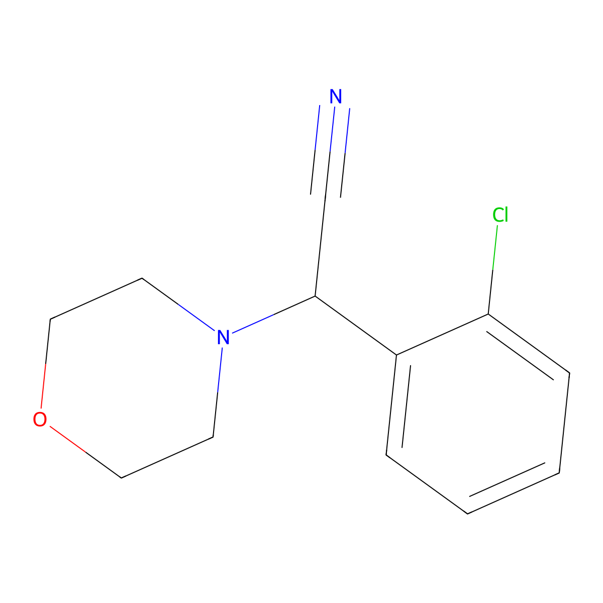 2-(2-Chlorophenyl)-2-(morpholin-4-yl)acetonitrile molecular structure, CAS 66549-12-0