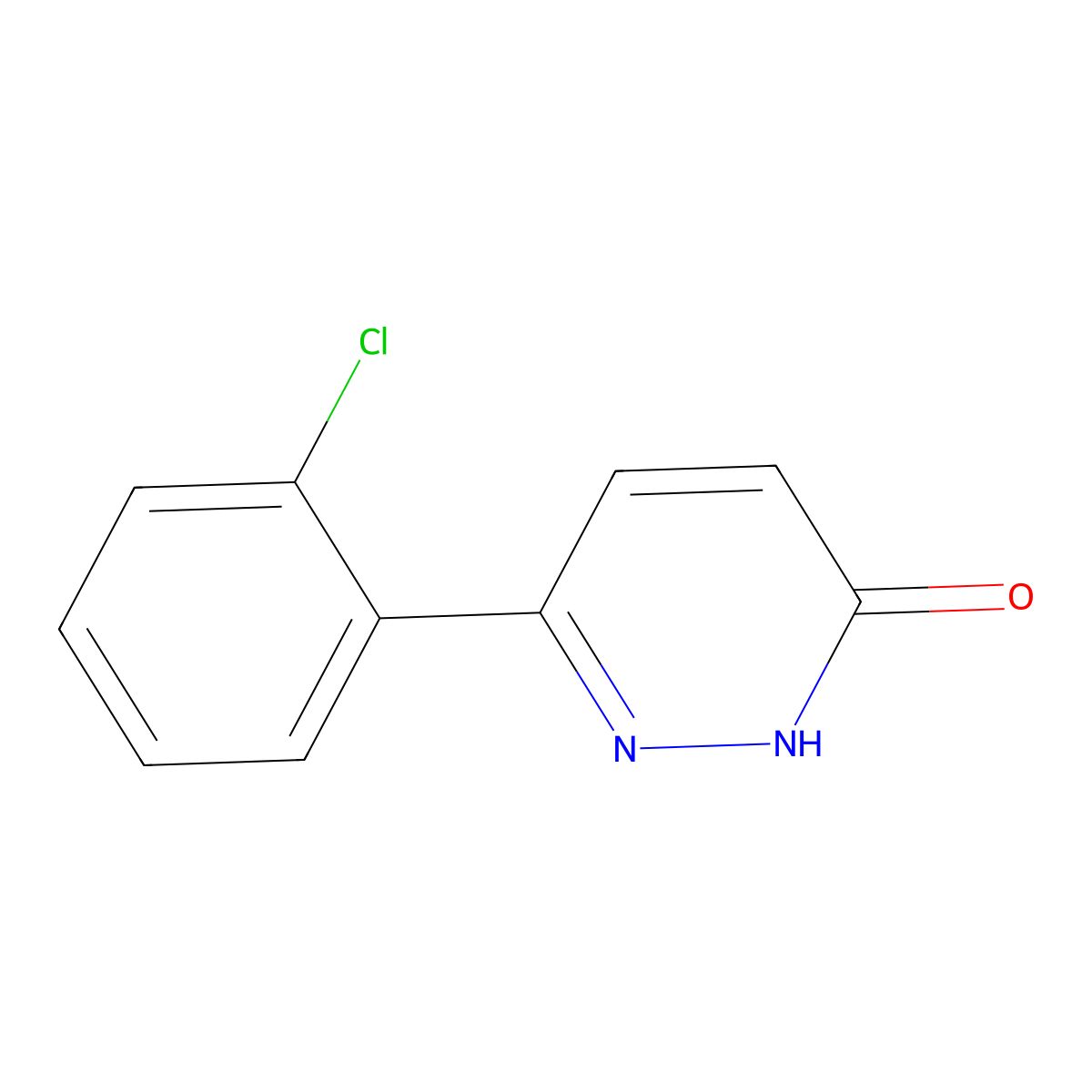 6-(2-chlorophenyl)pyridazin-3(2H)-one molecular structure, CAS 66549-14-2