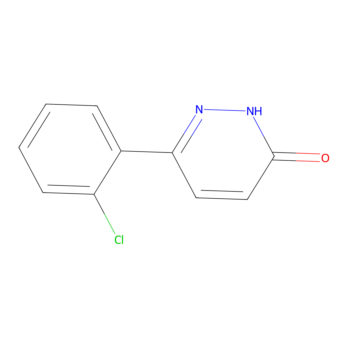 6-(2-chlorophenyl)pyridazin-3(2H)-one molecular structure, CAS 66549-14-2
