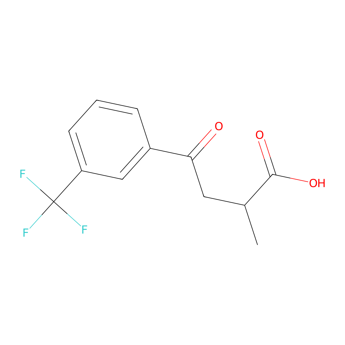 2-Methyl-4-oxo-4-[3-(trifluoromethyl)phenyl]butanoic acid molecular structure, CAS 66549-17-5