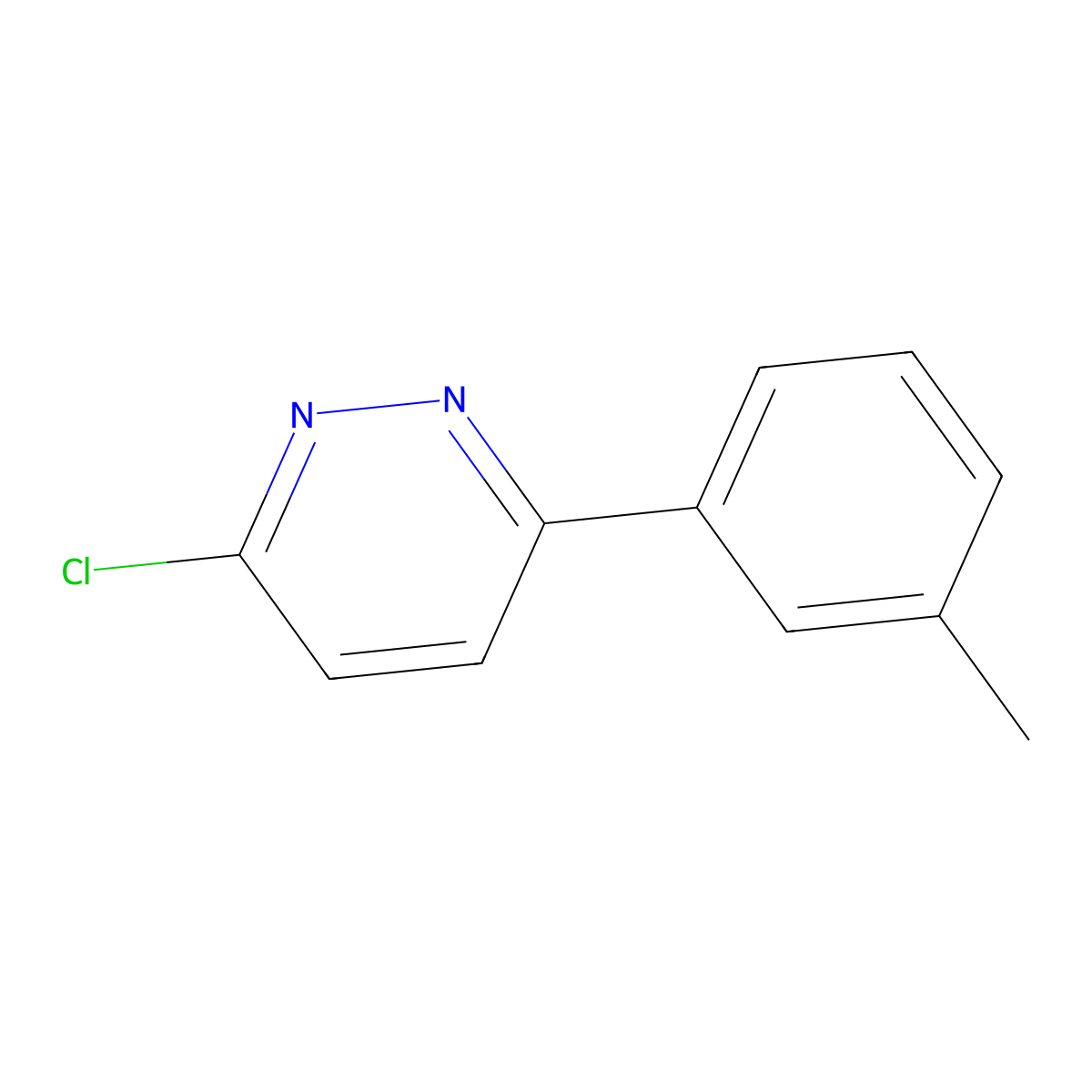 3-Chloro-6-(3-methylphenyl)pyridazine molecular structure, CAS 66549-34-6