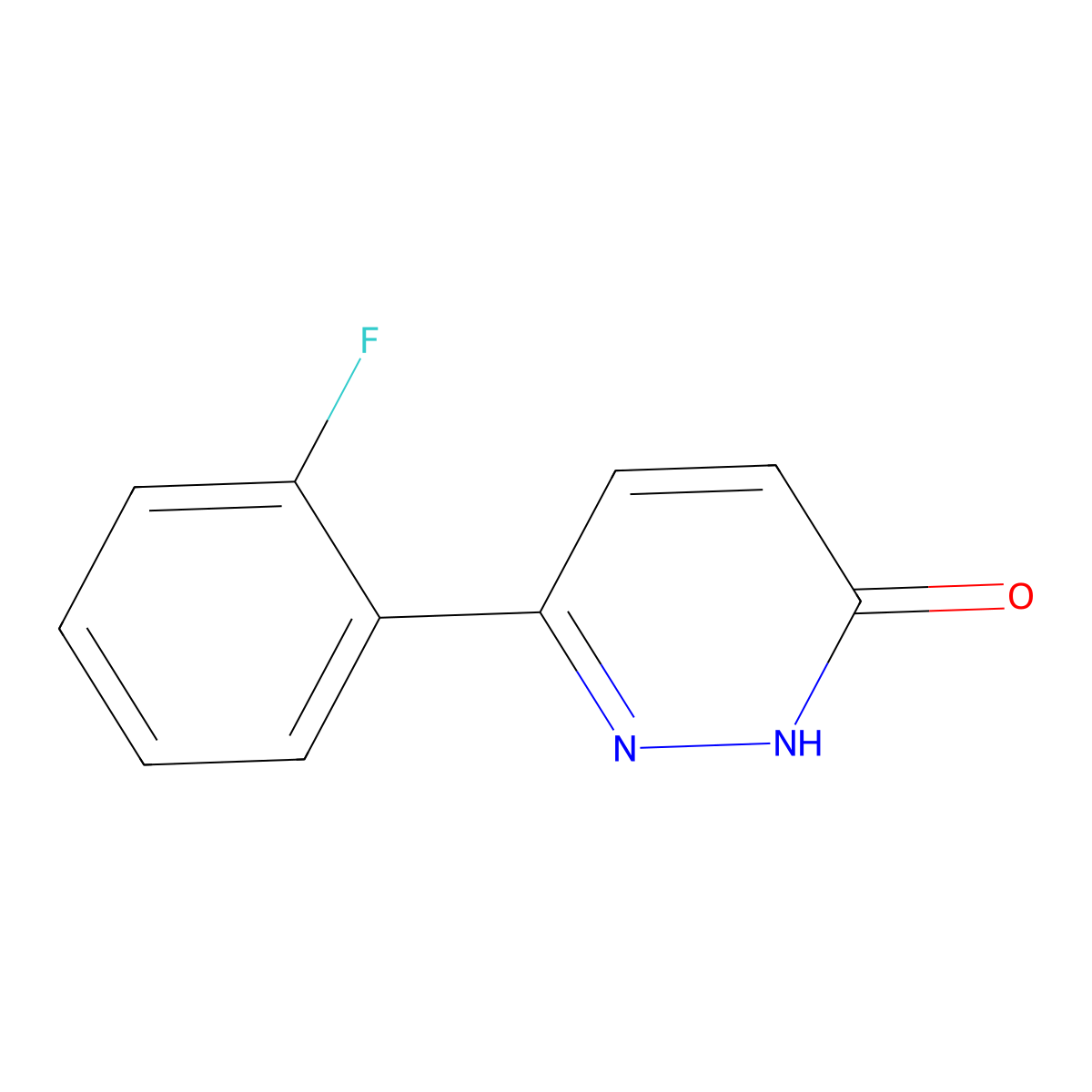 6-(2-Fluorophenyl)-2,3-dihydropyridazin-3-one molecular structure, CAS 66549-62-0