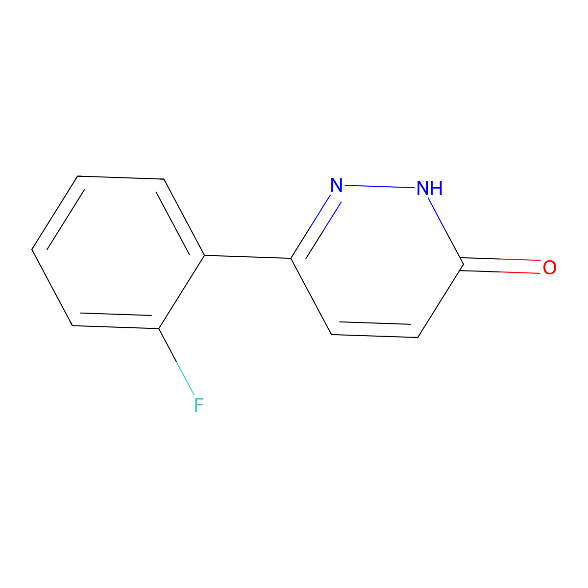 6-(2-Fluorophenyl)-2,3-dihydropyridazin-3-one molecular structure, CAS 66549-62-0
