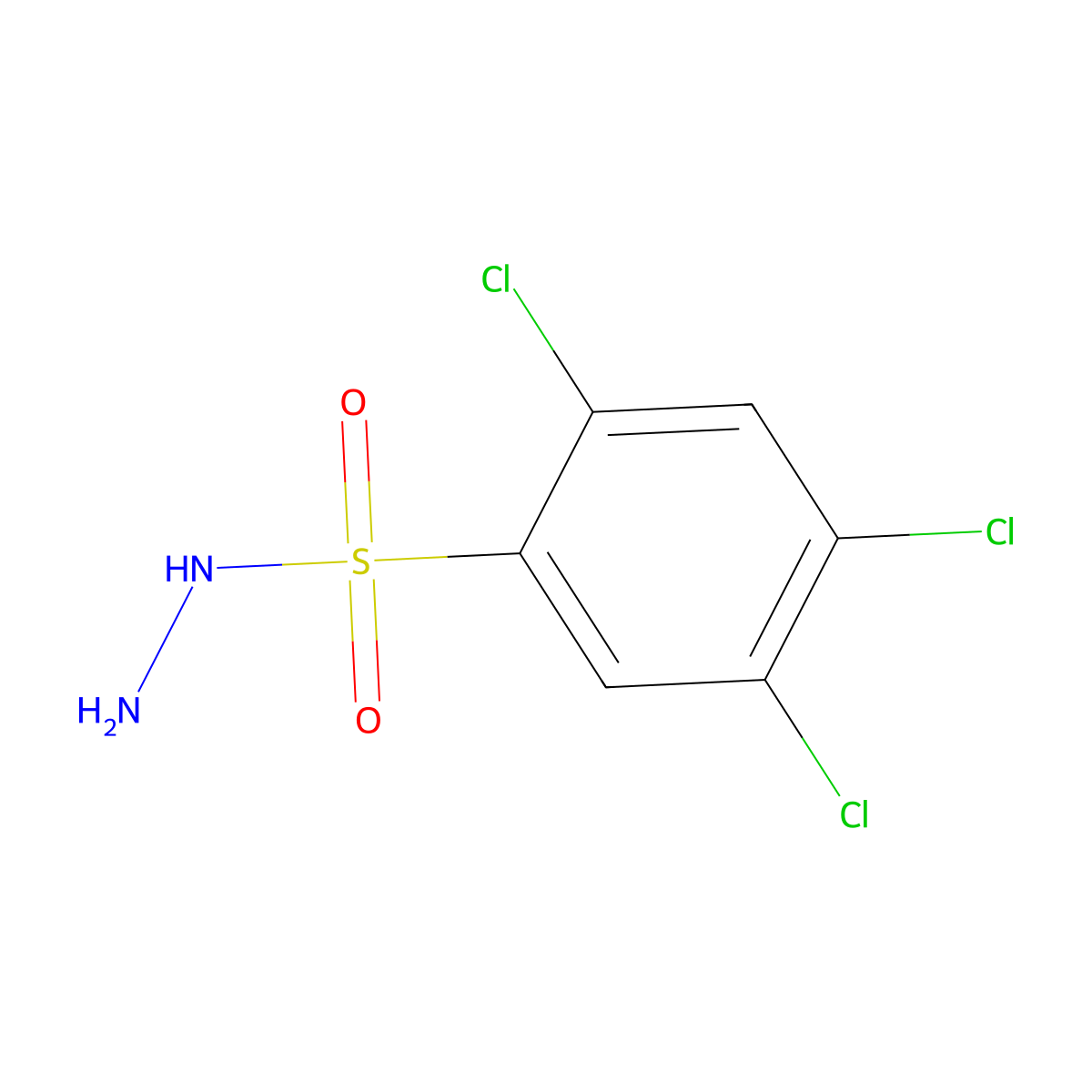 Benzenesulfonic acid, 2,4,5-trichloro-, hydrazide molecular structure, CAS 6655-72-7
