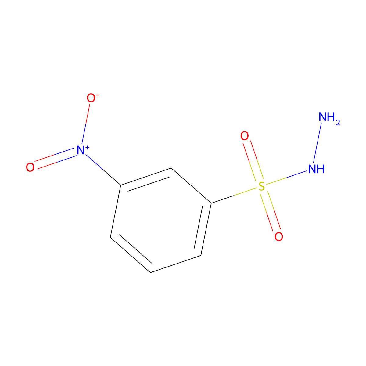 3-Nitrobenzenesulfonohydrazide molecular structure, CAS 6655-77-2
