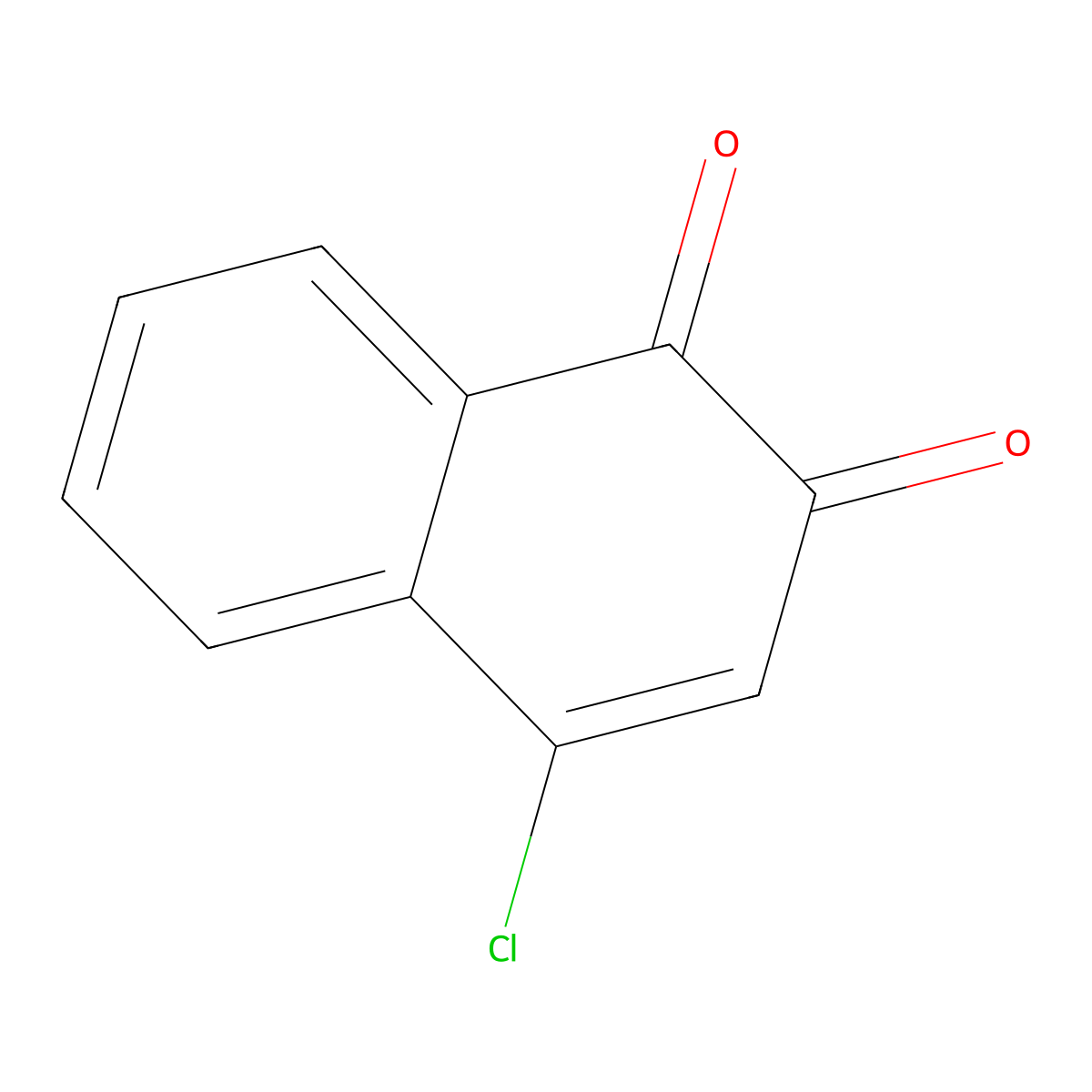 4-Chloronaphthalene-1,2-dione molecular structure, CAS 6655-90-9