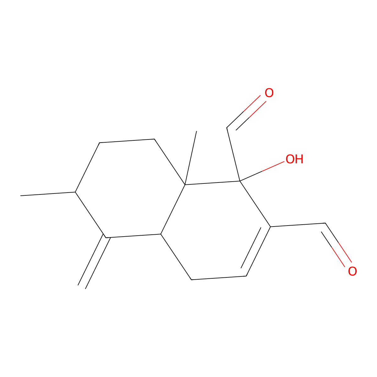 Muzigadial molecular structure, CAS 66550-09-2