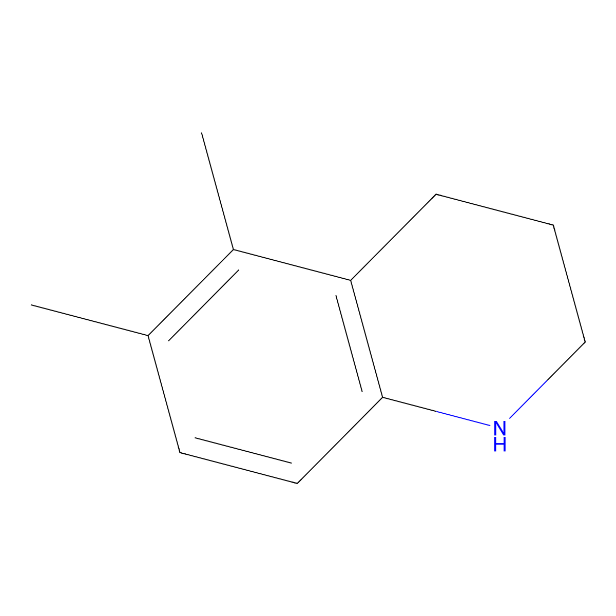 5,6-Dimethyl-1,2,3,4-tetrahydroquinoline molecular structure, CAS 66556-09-0