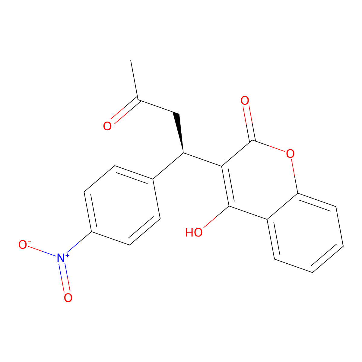(R)-Acenocoumarol molecular structure, CAS 66556-77-2
