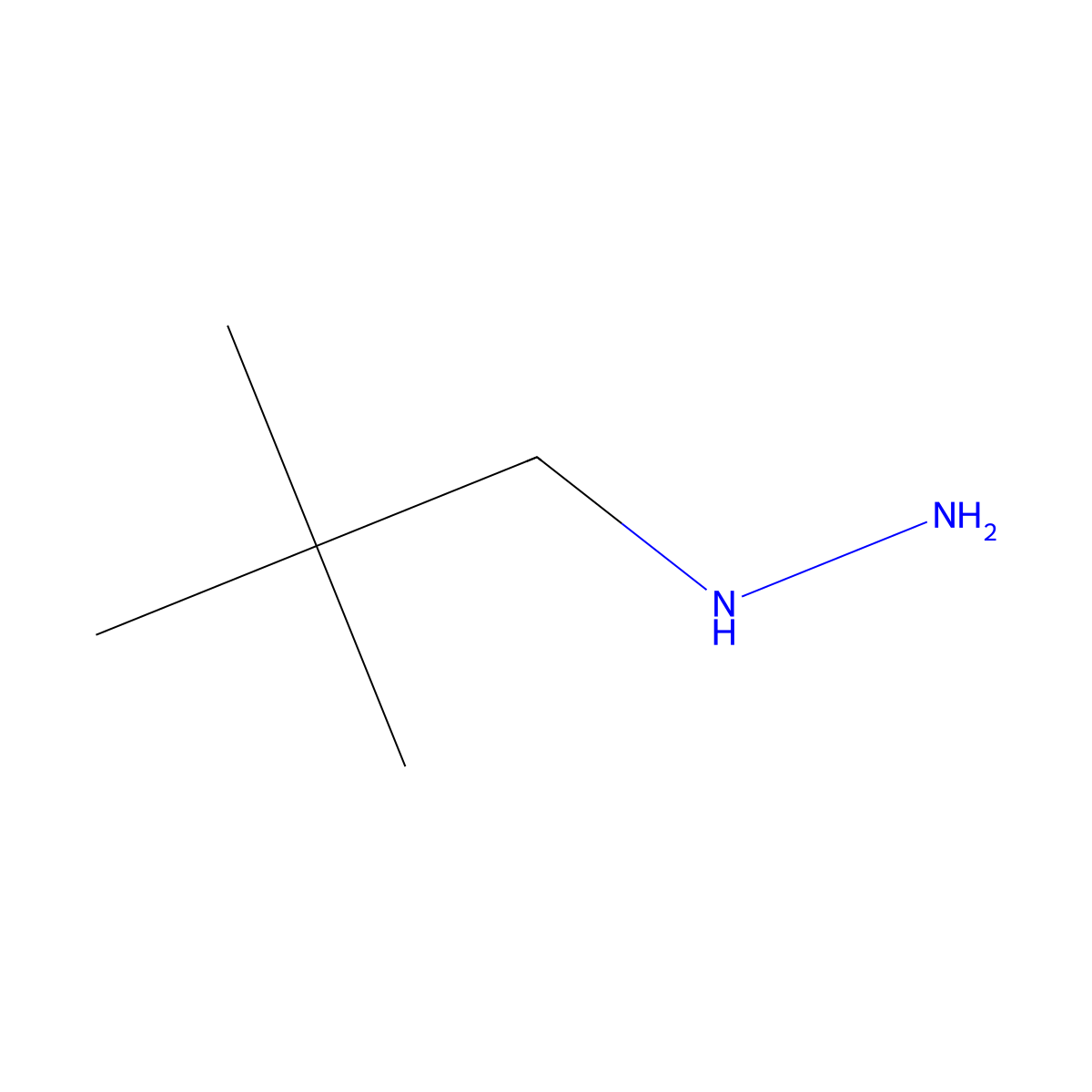 Neopentylhydrazine molecular structure, CAS 66557-70-8