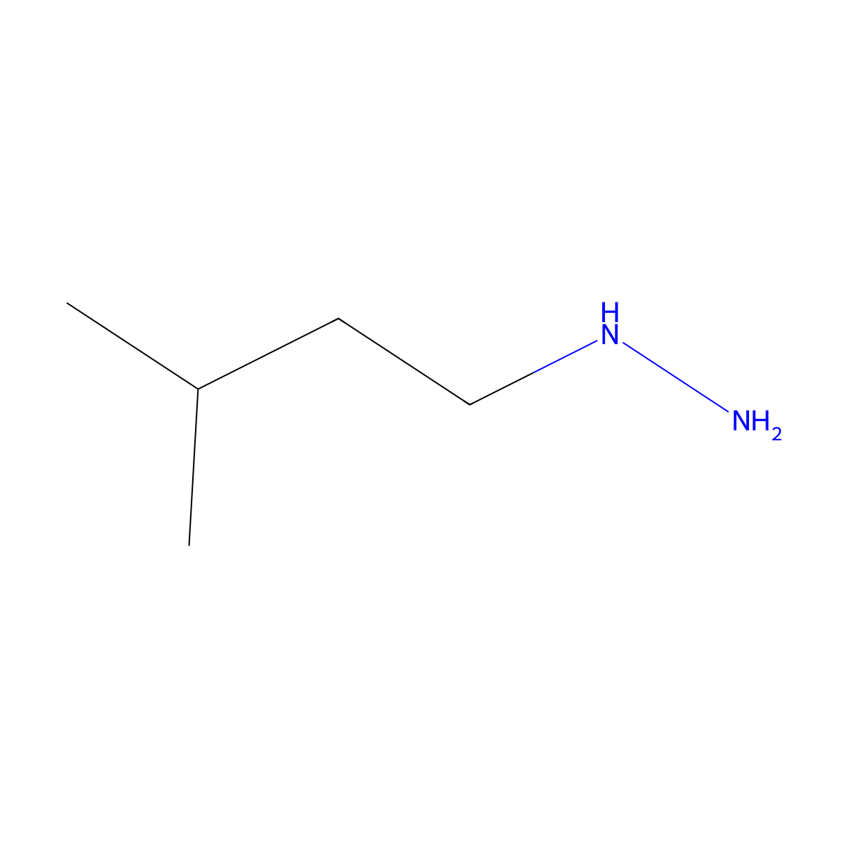 (3-Methylbutyl)hydrazine molecular structure, CAS 66557-84-4
