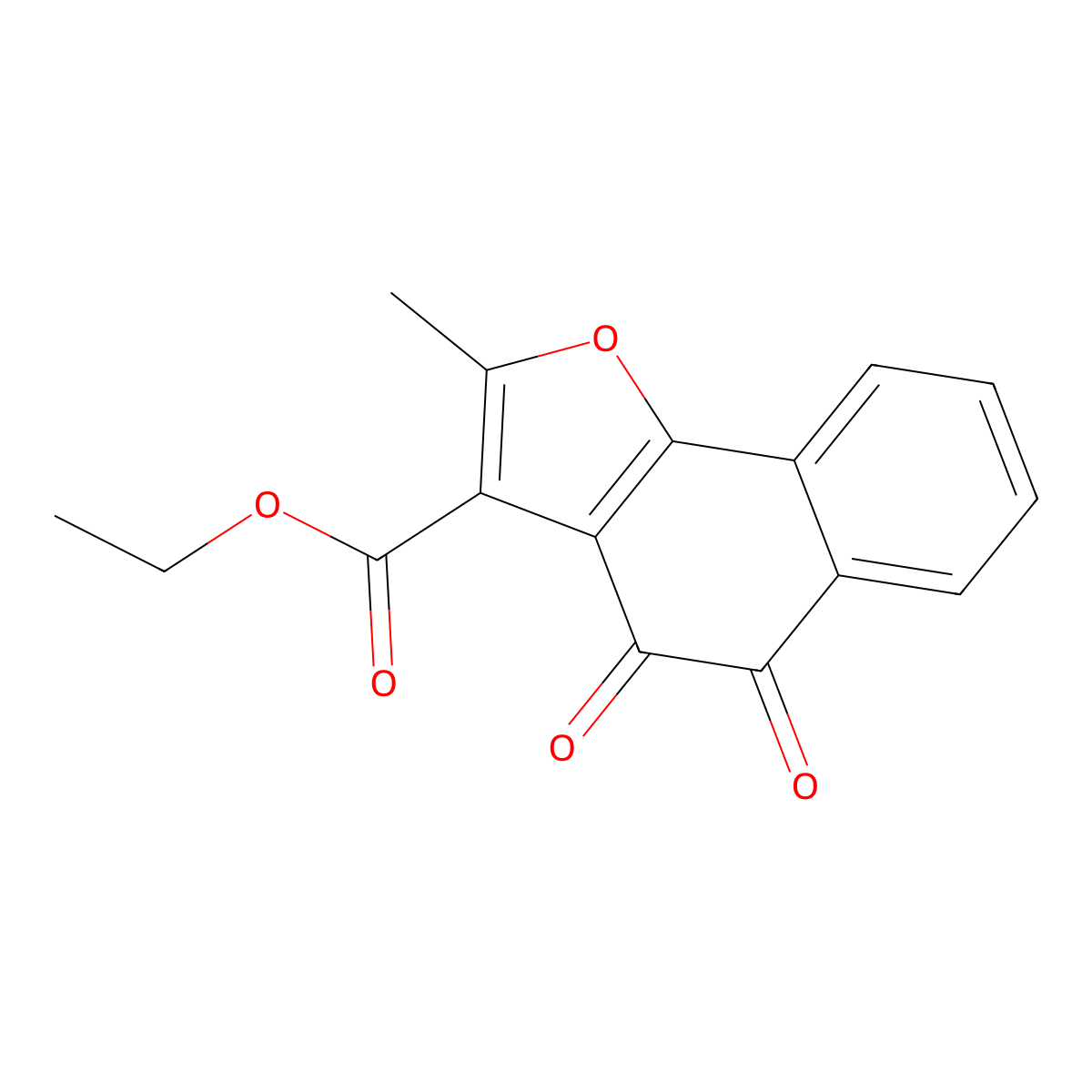 Ethyl 2-methyl-4,5-dioxo-4,5-dihydronaphtho[1,2-b]furan-3-carboxylate molecular structure, CAS 66558-92-7