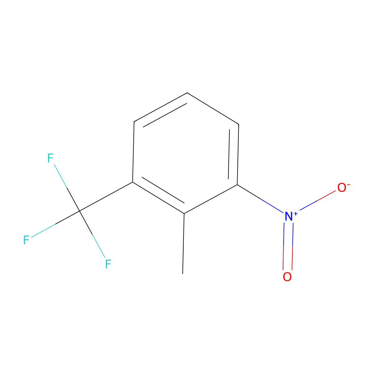 alpha,alpha,alpha-Trifluoro-3-nitro-o-xylene molecular structure, CAS 6656-49-1