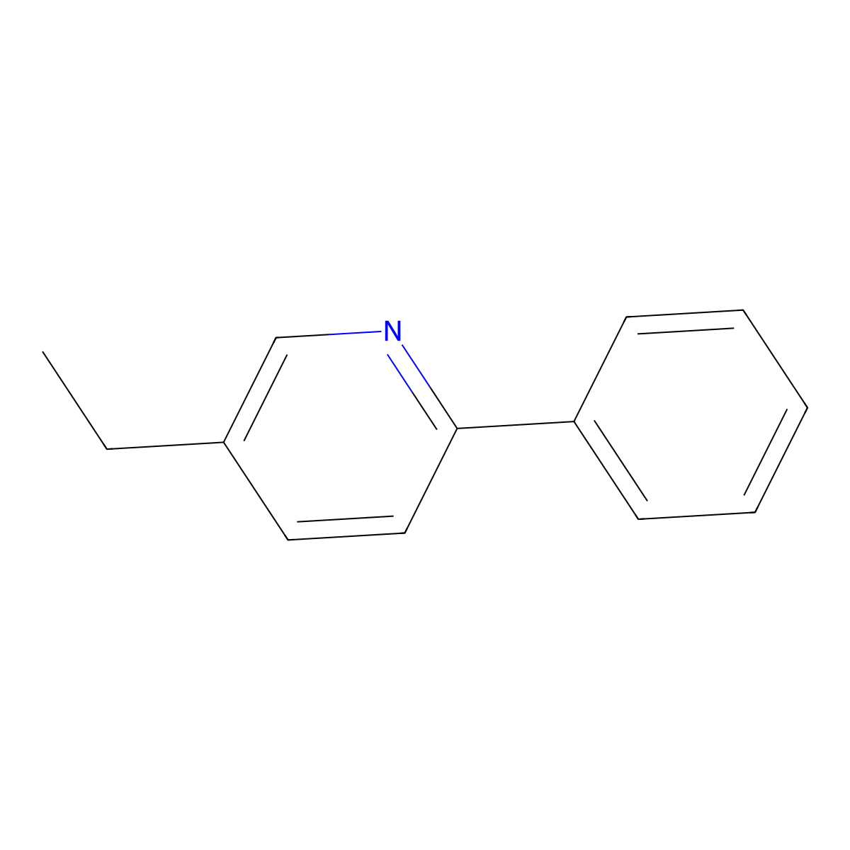5-Ethyl-2-phenylpyridine molecular structure, CAS 66562-61-6