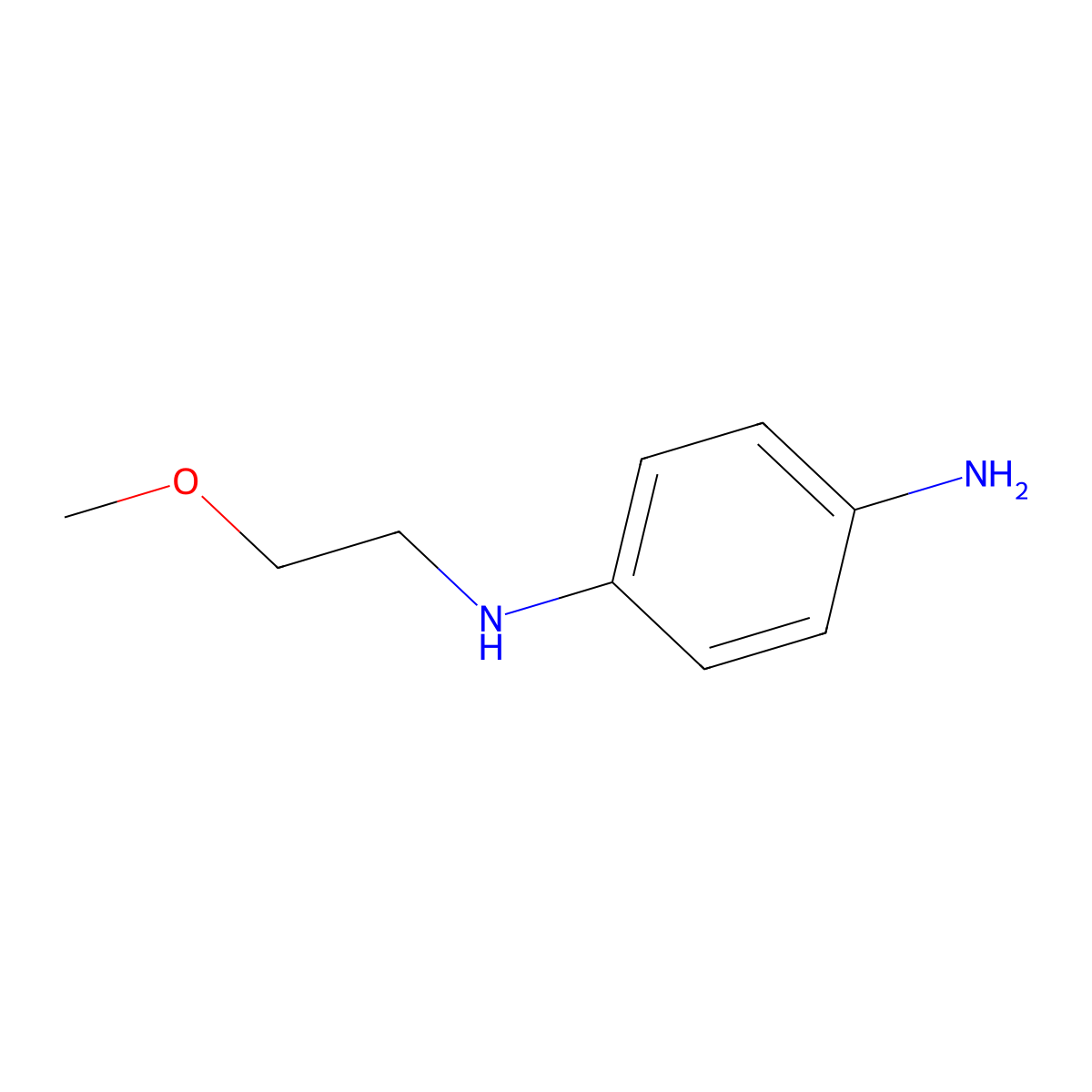 1-N-(2-methoxyethyl)benzene-1,4-diamine molecular structure, CAS 66566-48-1