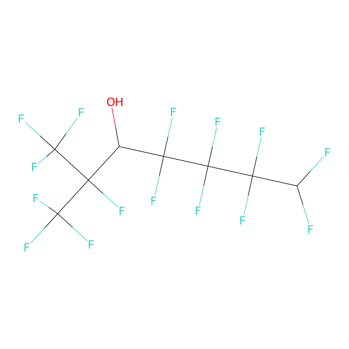 1,1,1,2,4,4,5,5,6,6,7,7-Dodecafluoro-2-(trifluoromethyl)heptan-3-ol molecular structure, CAS 66566-87-8