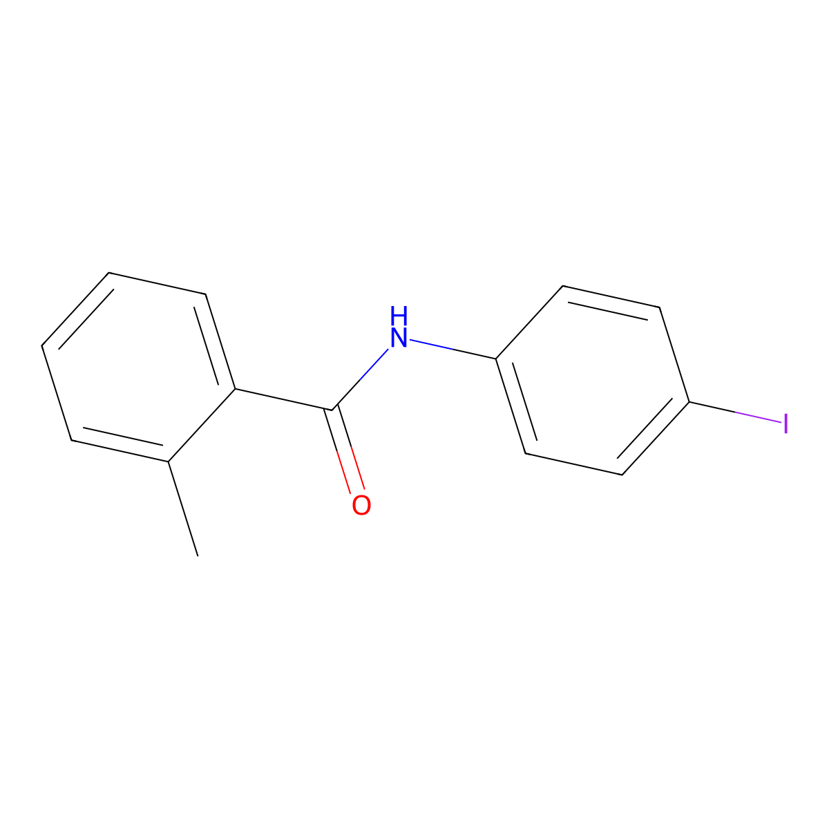 N-(4-iodophenyl)-2-methylbenzamide molecular structure, CAS 66569-04-8