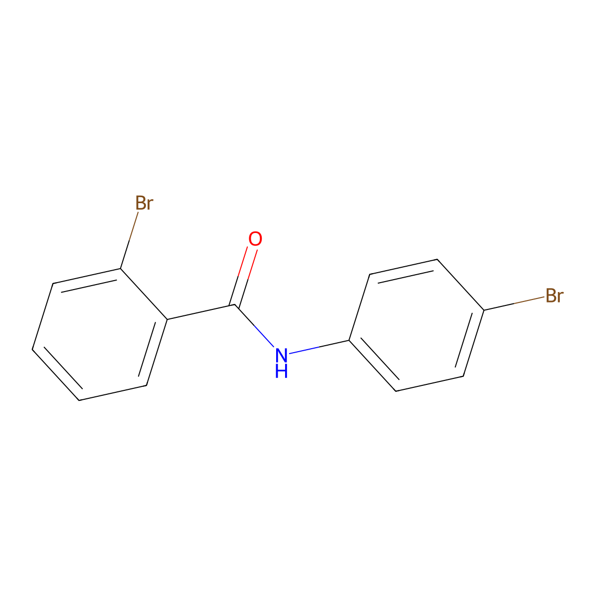 Benzamide, 2-bromo-N-(4-bromophenyl)- molecular structure, CAS 66569-07-1