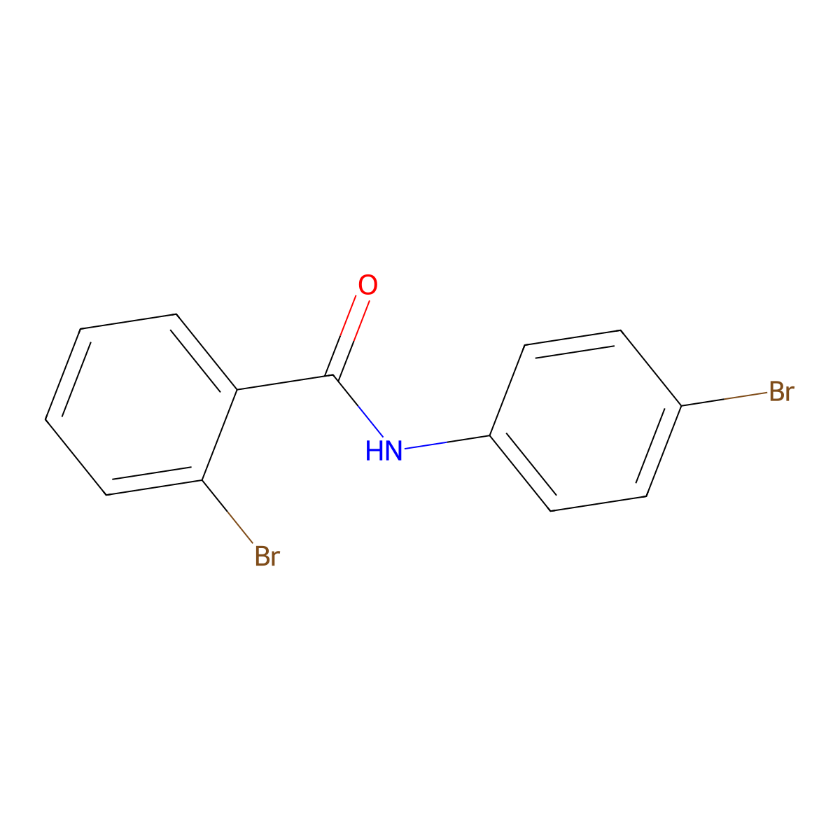 Benzamide, 2-bromo-N-(4-bromophenyl)- molecular structure, CAS 66569-07-1