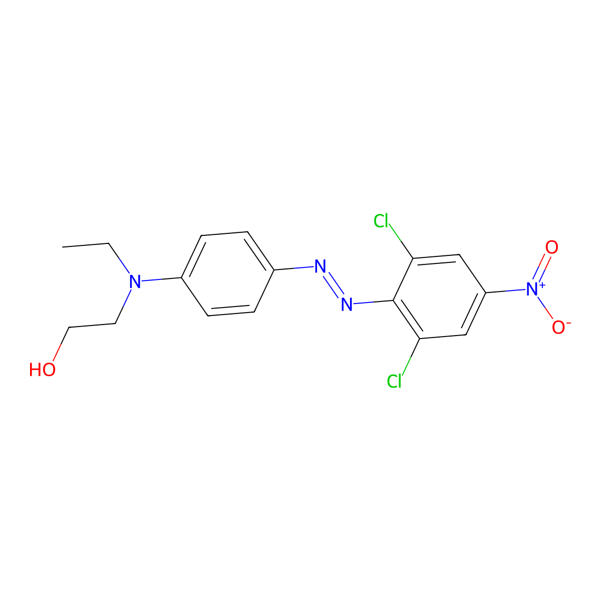 Ethanol, 2-[[4-[2-(2,6-dichloro-4-nitrophenyl)diazenyl]phenyl]ethylamino]- molecular structure, CAS 6657-40-5