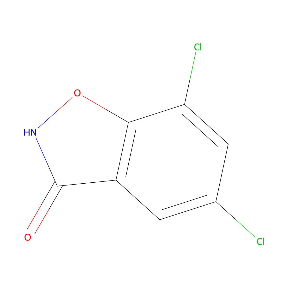 5,7-Dichloro-1,2-benzisoxazol-3(2H)-one molecular structure, CAS 66571-27-5