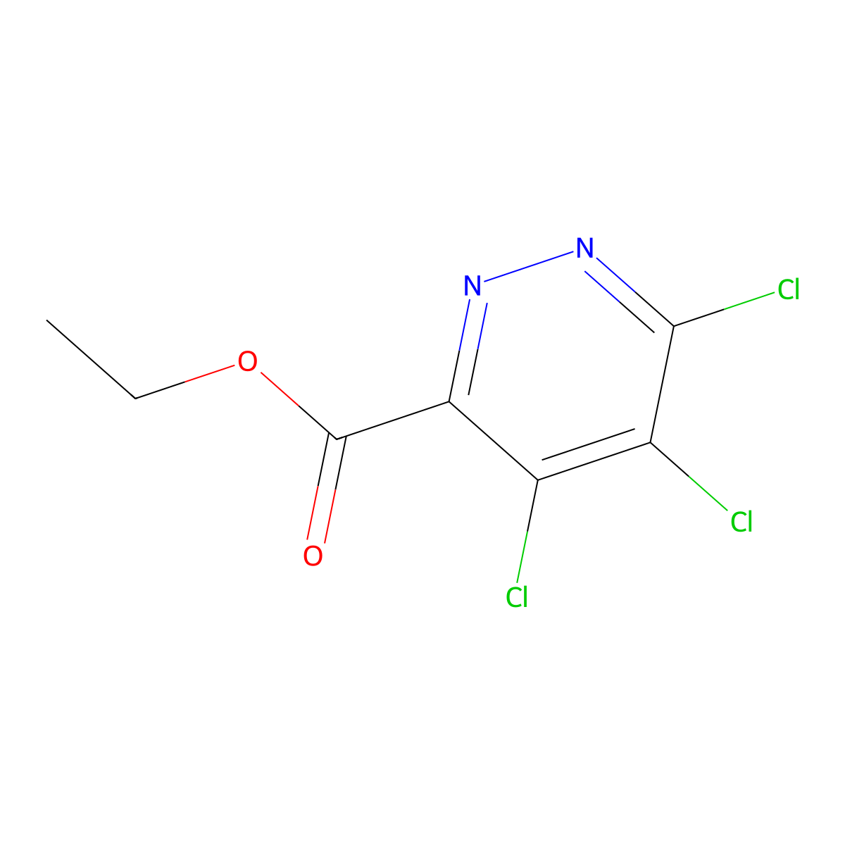 Ethyl 4,5,6-Trichloropyridazine-3-carboxylate molecular structure, CAS 66572-24-5