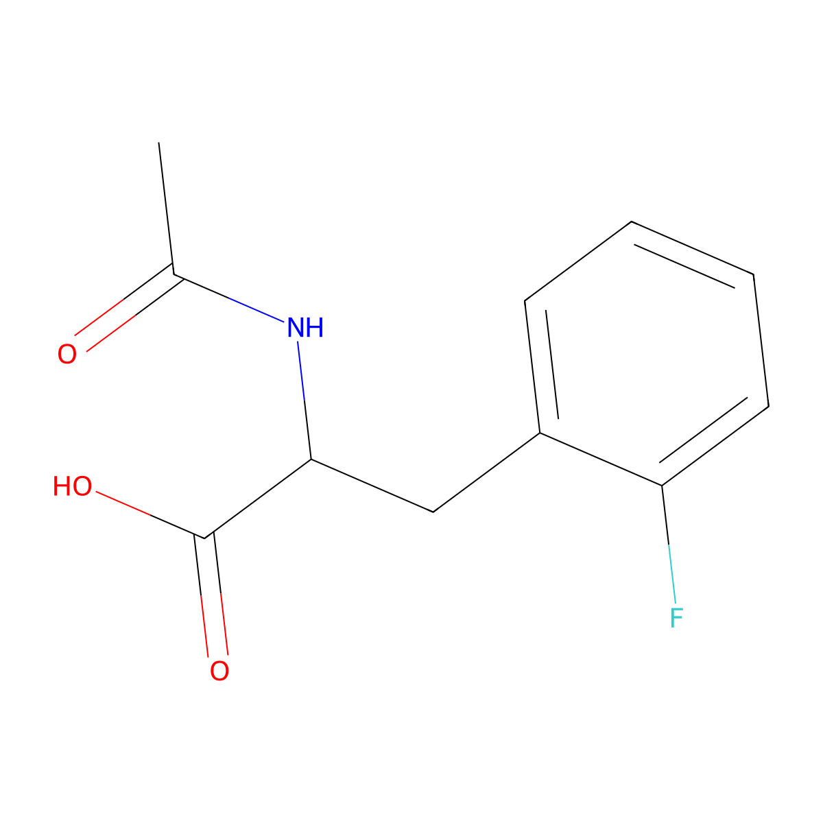 N-Acetyl-2-fluoro-3-phenyl-DL-alanine molecular structure, CAS 66574-84-3