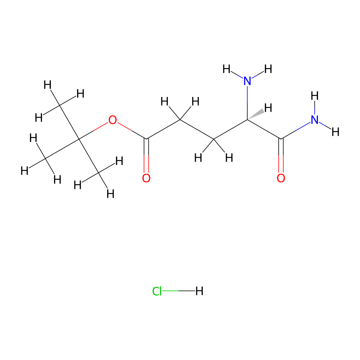 H-D-Glu(OtBu)-NH2 hydrochloride molecular structure, CAS 66575-26-6