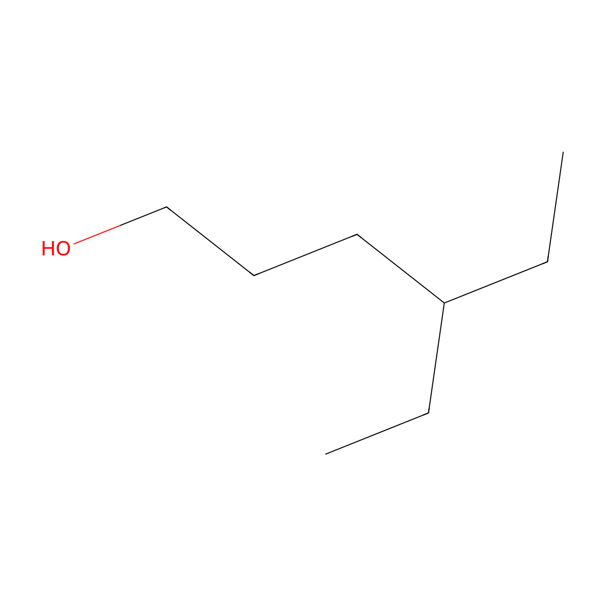 4-Ethylhexan-1-ol molecular structure, CAS 66576-32-7