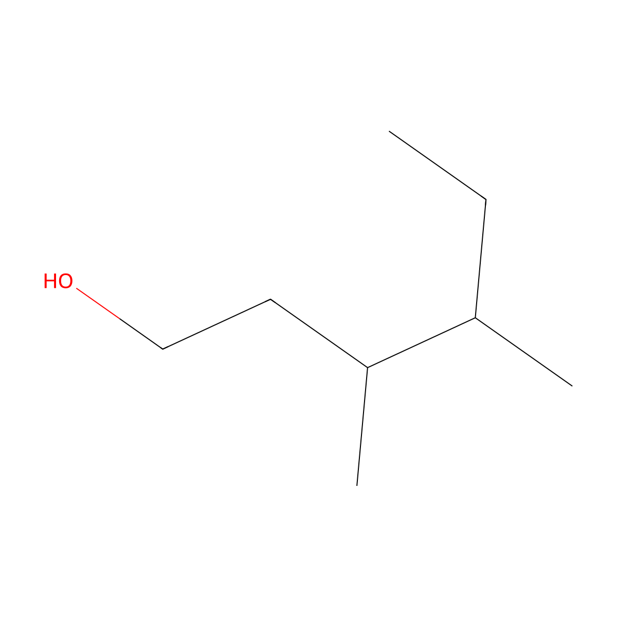 3,4-Dimethylhexan-1-ol molecular structure, CAS 66576-57-6