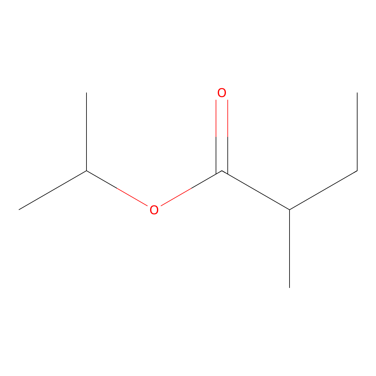 Isopropyl 2-methylbutyrate molecular structure, CAS 66576-71-4