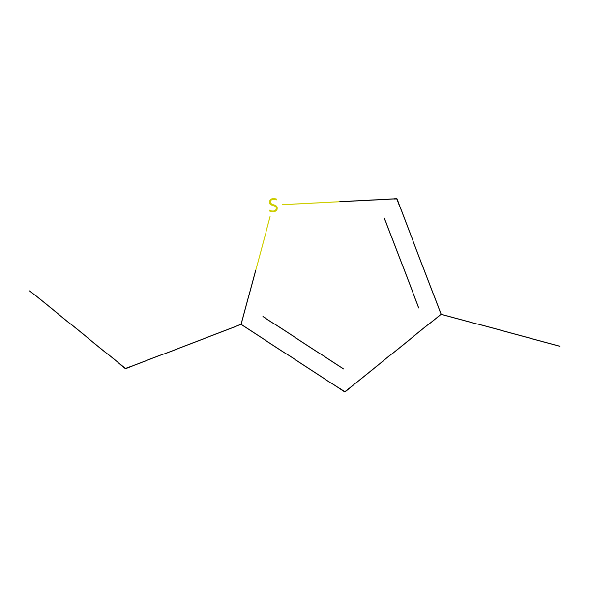 2-Ethyl-4-methylthiophene molecular structure, CAS 66577-04-6
